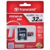 Карта памяти Transcend MicroSDHC 32GB Class10 UHS-I 300x (с SD-адаптером)